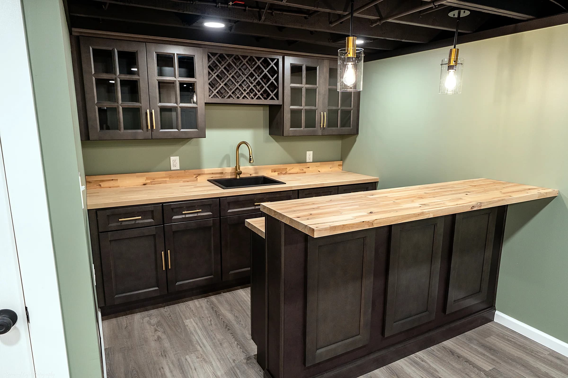 Bare basement to full living suite after