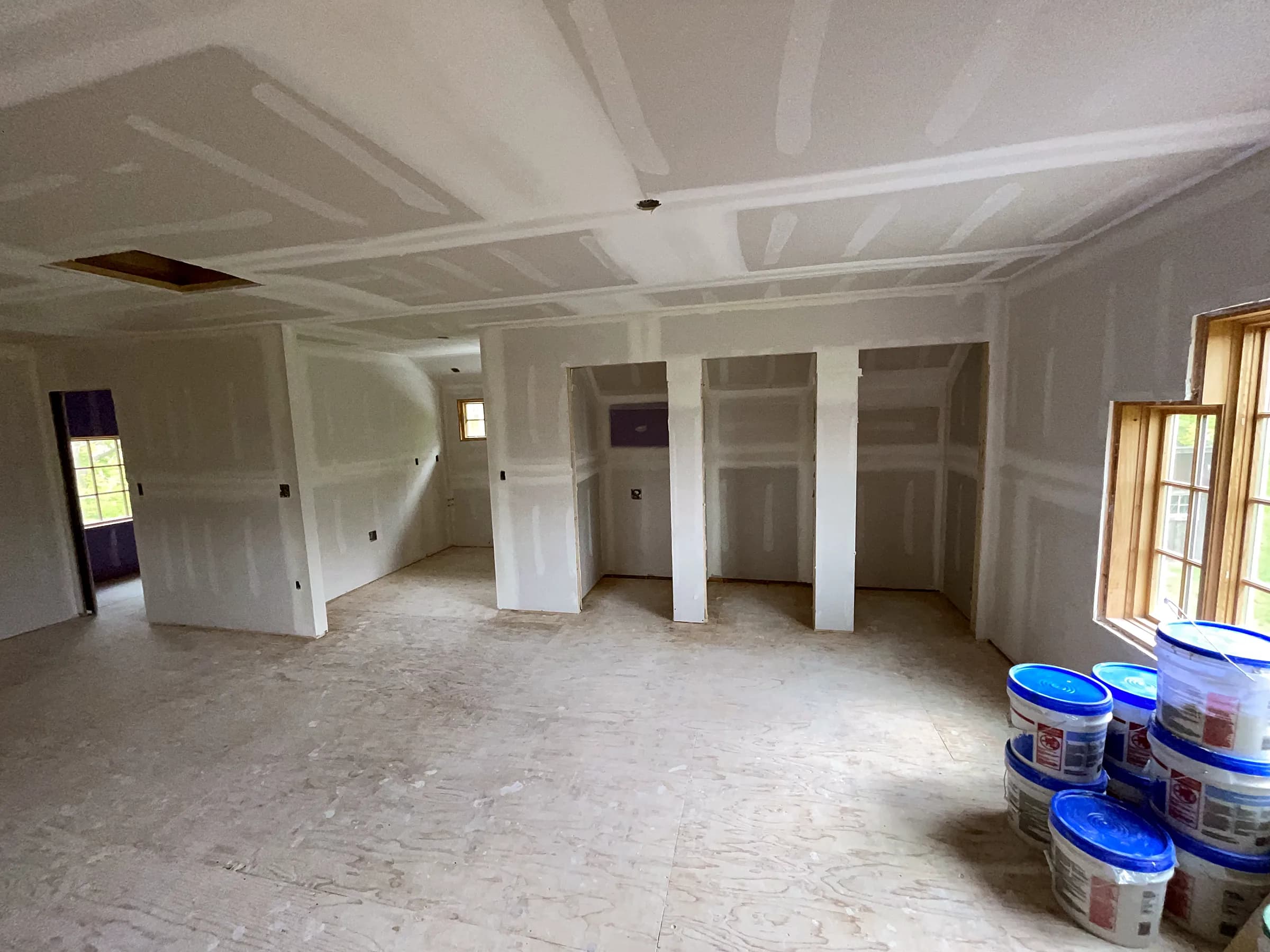 Down to the studs to finished great room after