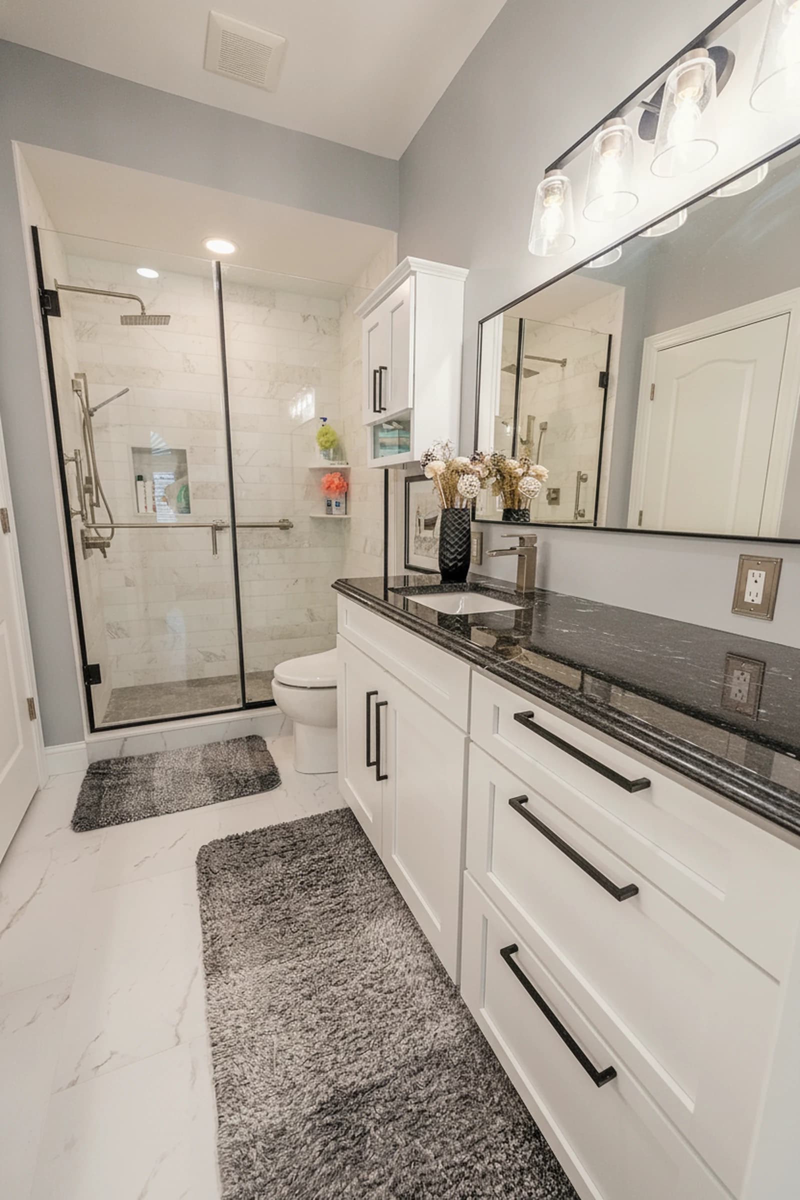 Marble double vanity